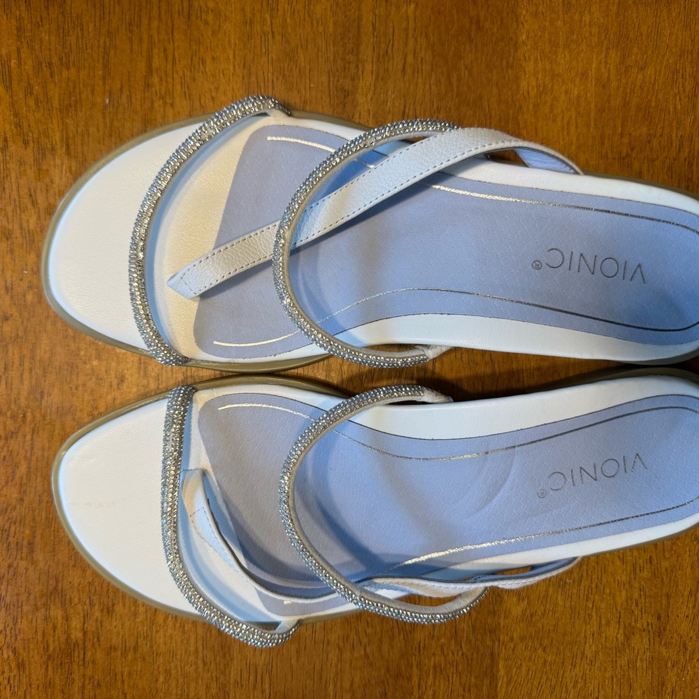 Vionic White Sandals with Strappy Design